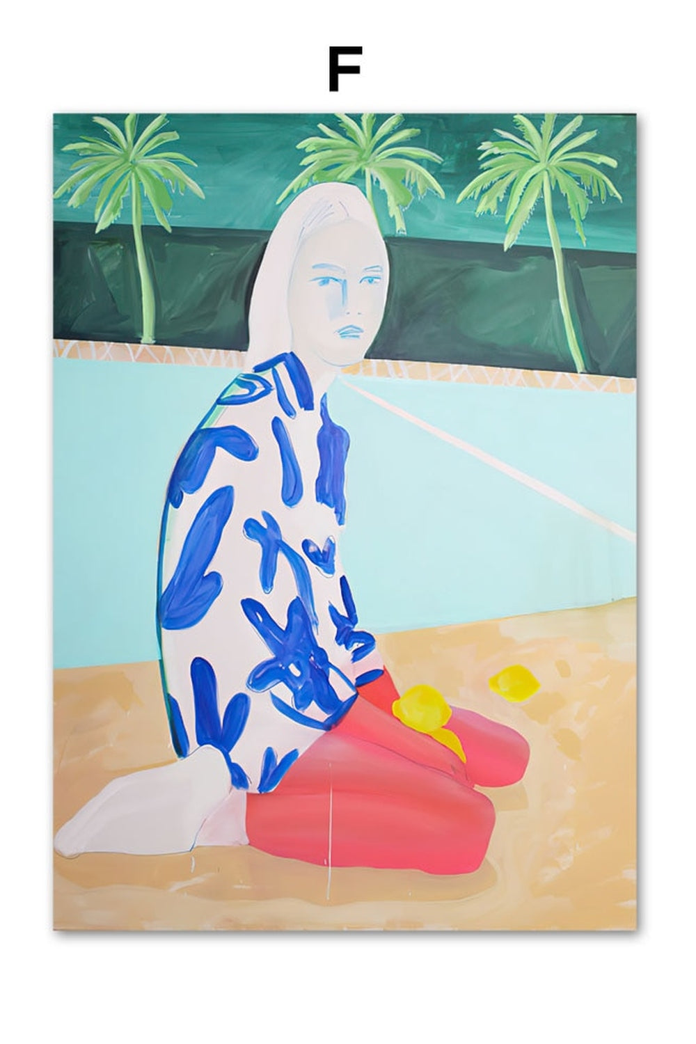 Abstract Frau Thema Leinwand Poster