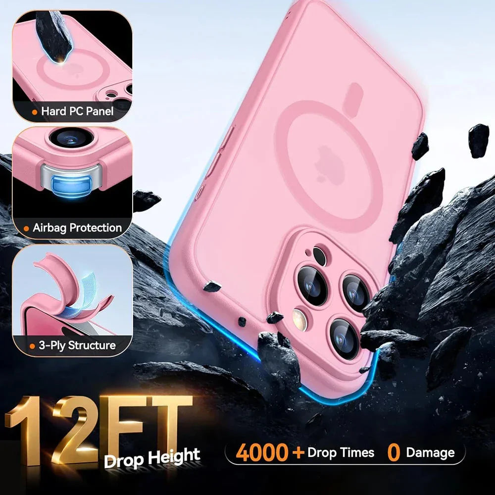 Frendorf | Hybrid Schockfeste iPhone Matte Transparente MagSafe Hülle