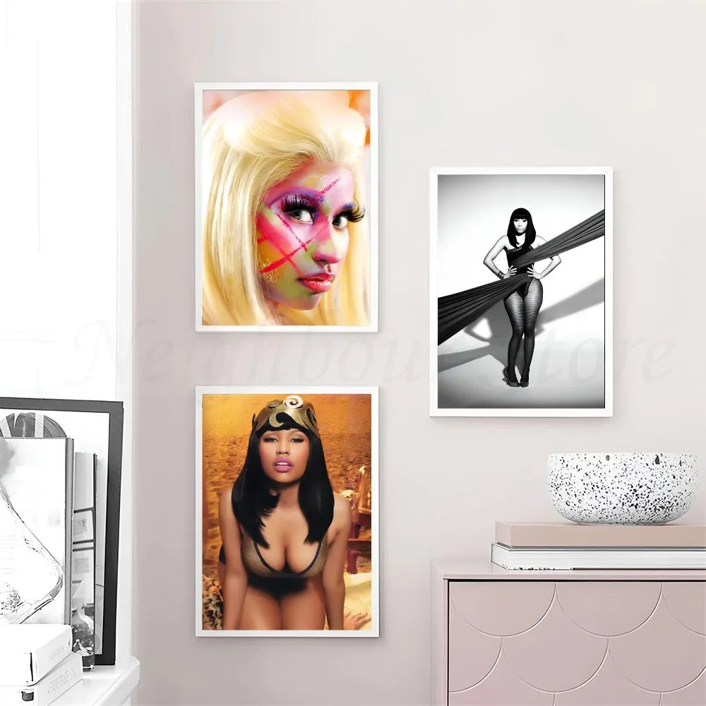 Beliebtes Pop-Sängerin-Nicki Minaj Poster Wandkunst Wohnkultur Raumdekoration digitale Malerei Wohnzimmer Restaurant Küchenkunst