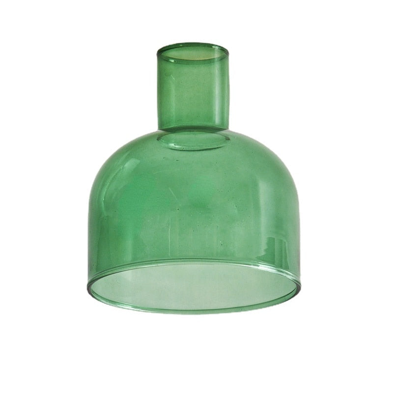 Farbenfroher Glas-Teelichthalter