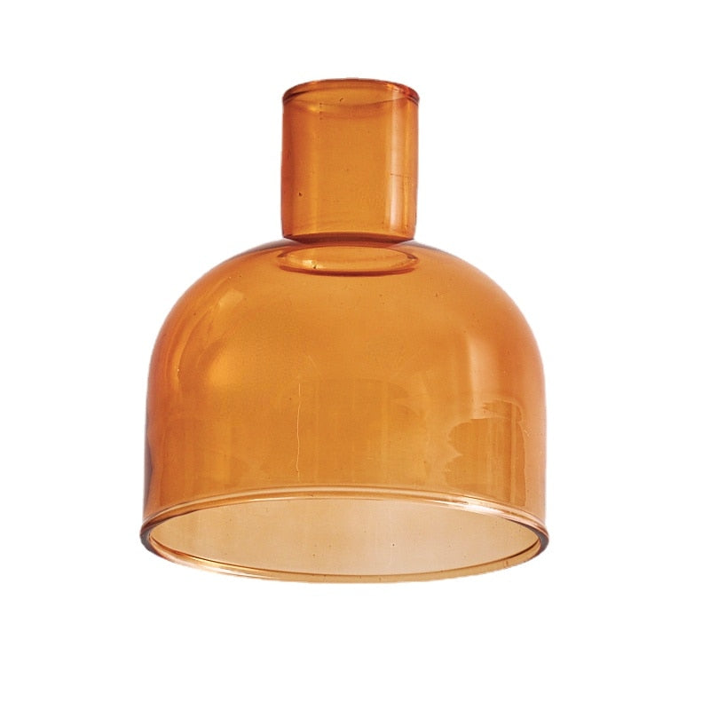 Farbenfroher Glas-Teelichthalter