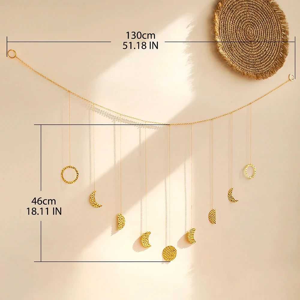 Frendorf | LunarArt Metall Wanddeko Mond | Modernes Wanddesign | Mystische Deko für Zuhause | Zeitloser Blickfang