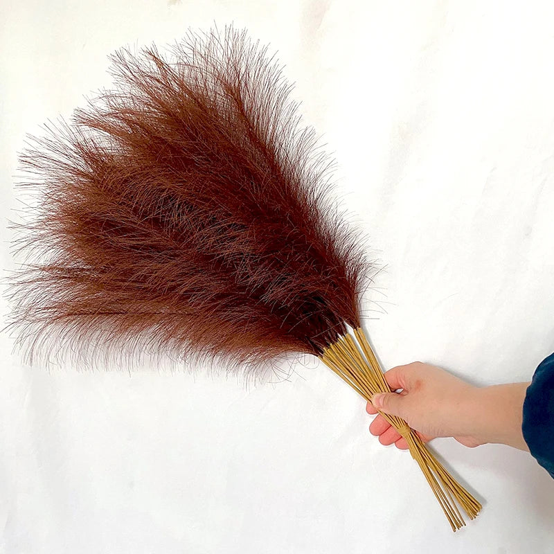 Frendorf | 10 Stück Künstliches Pampasgras – Blaue Fake-Reed-Blumen für Hochzeit, Zuhause, Party und Vasen-Dekoration