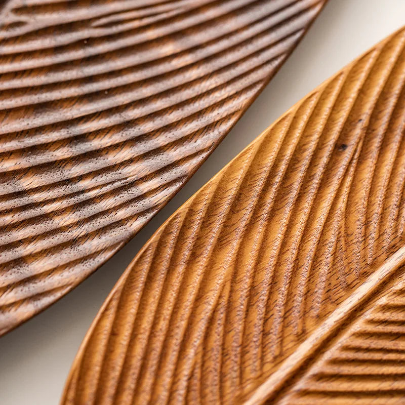 Frendorf | Leafora Walnussblatt Servierplatte | Elegantes Design | Naturinspirierte Tischdekoration | Perfekt für Snacks & mehr