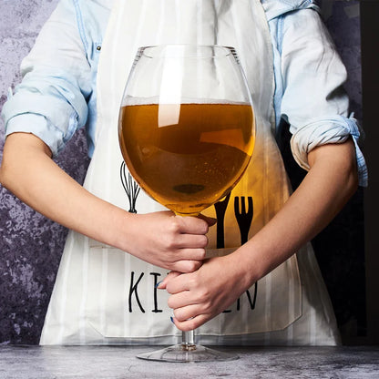 Frendorf | Riesige 106 Oz Weinglas und Bierkrug-Kombo - 3000ML Extra Großes Kristallglas für Partys, Hochzeiten und Feiern