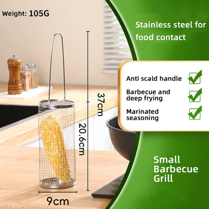 Frendorf | BBQFlare ProGrid Korb | Direkt über Holzkohle | Edelstahl & Ergogriff | Spülmaschinengeeignet