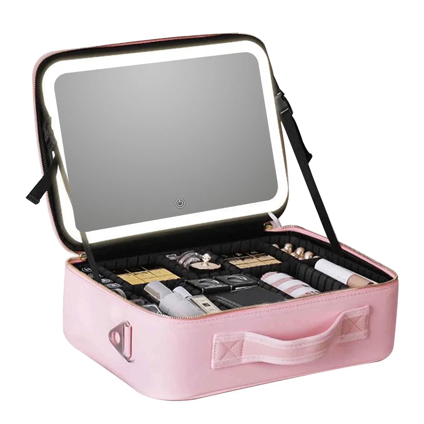 Frendorf | Reise Kosmetiktasche LED Spiegel Make-up Tasche