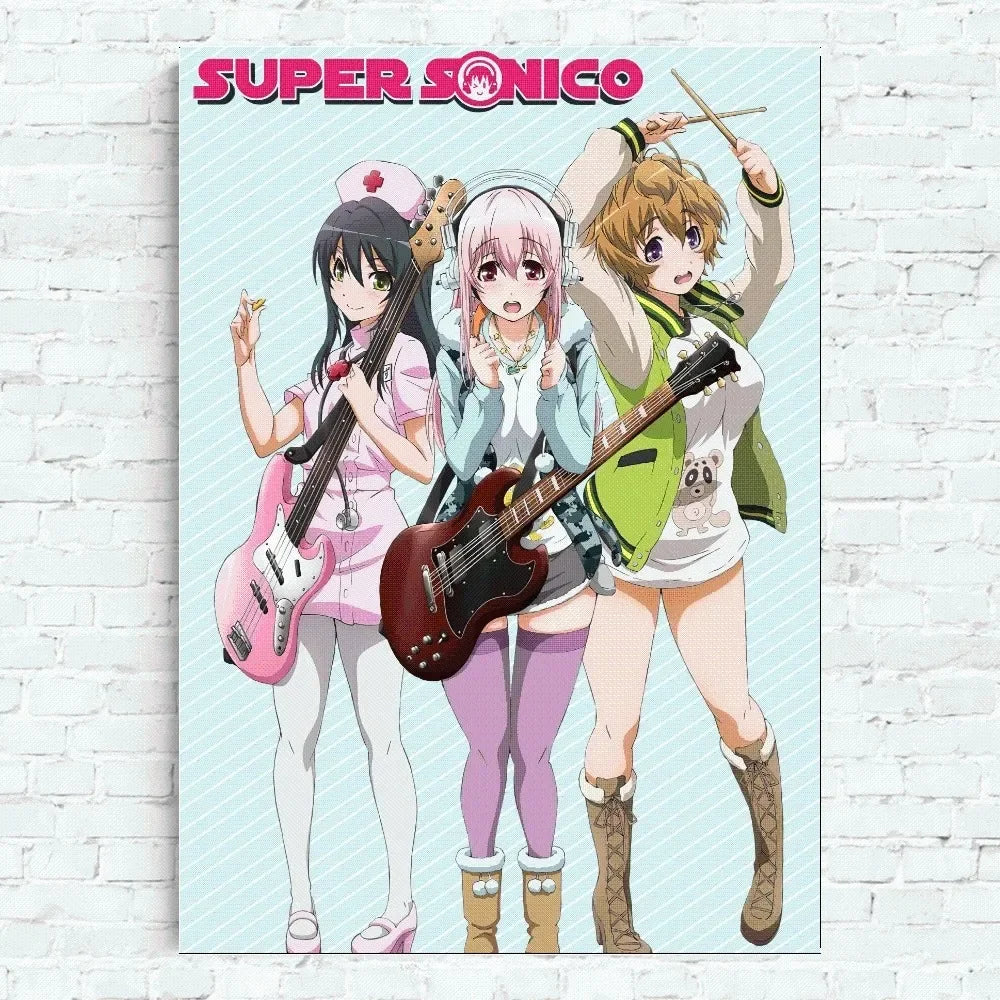 Super Sonico Anime Poster Home Office Wand Schlafzimmer Wohnzimmer Küche Dekoration Malerei