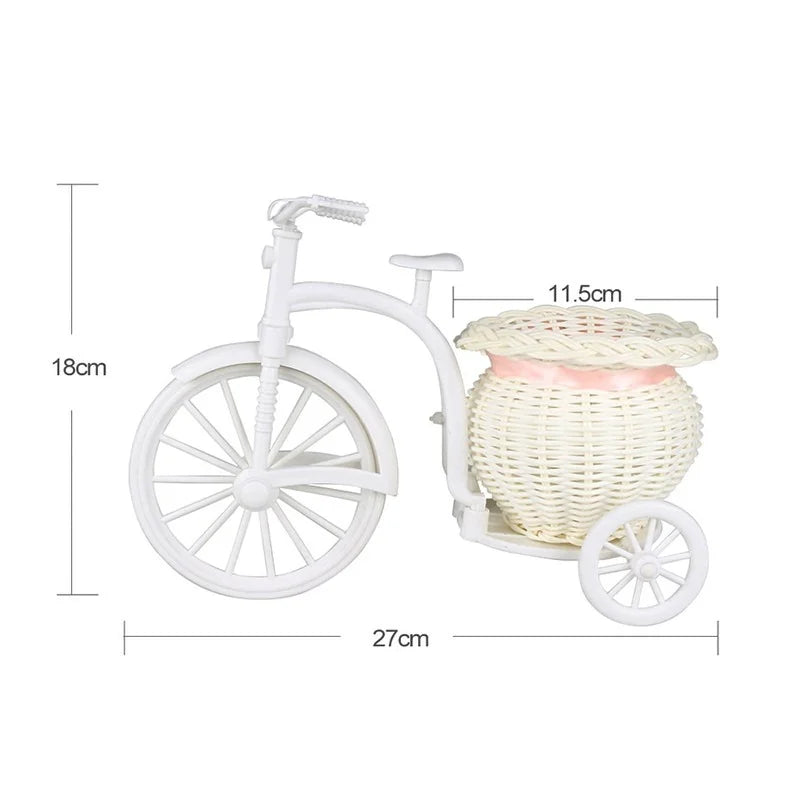 Frendorf | BlossomRide Dekoratives Fahrrad-Blumenkörbchen | Vintage Dreirad-Design | Perfekt für Hochzeitsdekorationen, Partys & Zuhause