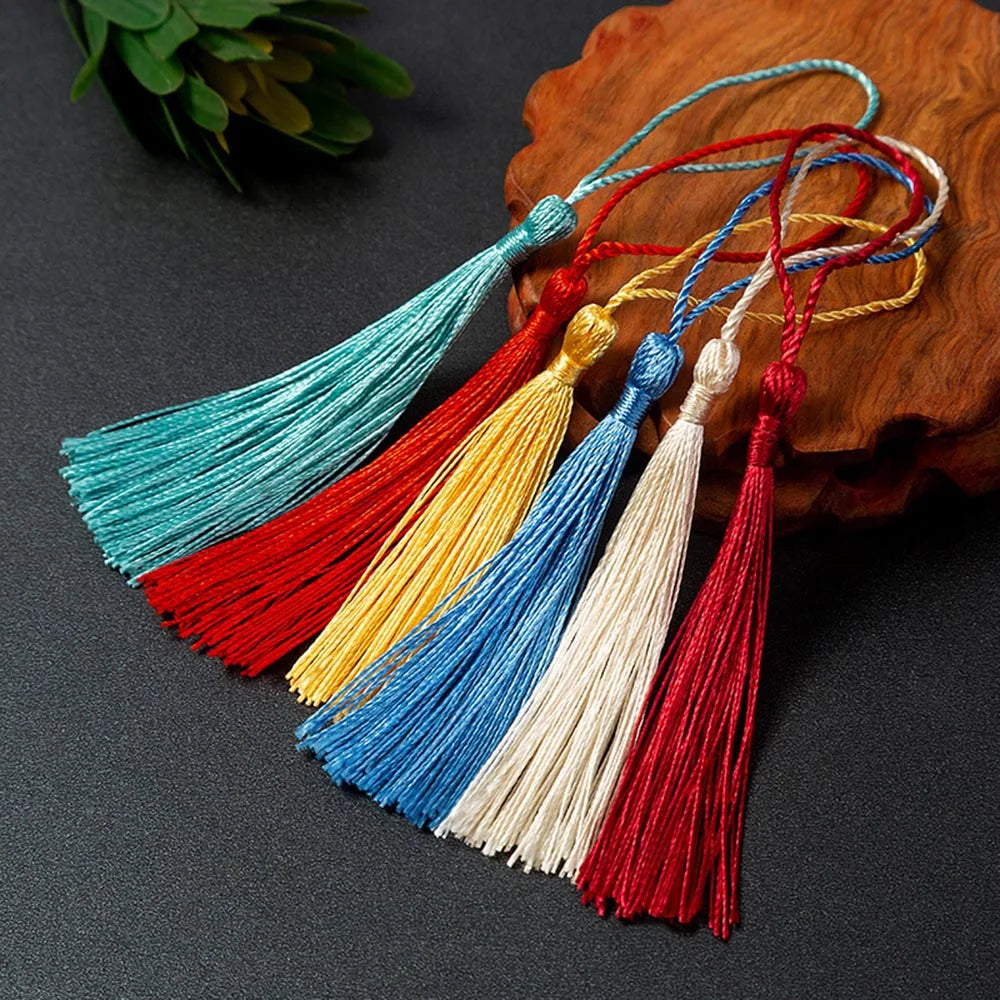 35 Stück Farbgemisch Lesezeichen Quasten - 13 cm Mini Quasten mit Schlaufen für DIY Bastel- und Schmuckherstellungszubehör