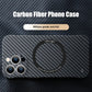 Frendorf | Ultra dünnes Carbonfaser-Magnetgehäuse für iPhone 16 15 ProMax 14 Plus 13 12 11 Pro Max Magsafe Wireless Charging rahmenloses Cover