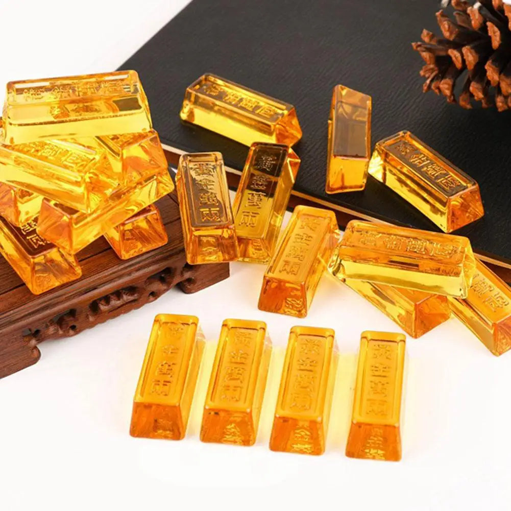 Feng Shui Chinese Glück Geld Kristall Ingot Wohlstand Ornament Haus Büro Tisch Dekoration Tischdeko