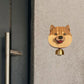 Frendorf | Verspielt Shiba Hund Gesicht Holz Klingel