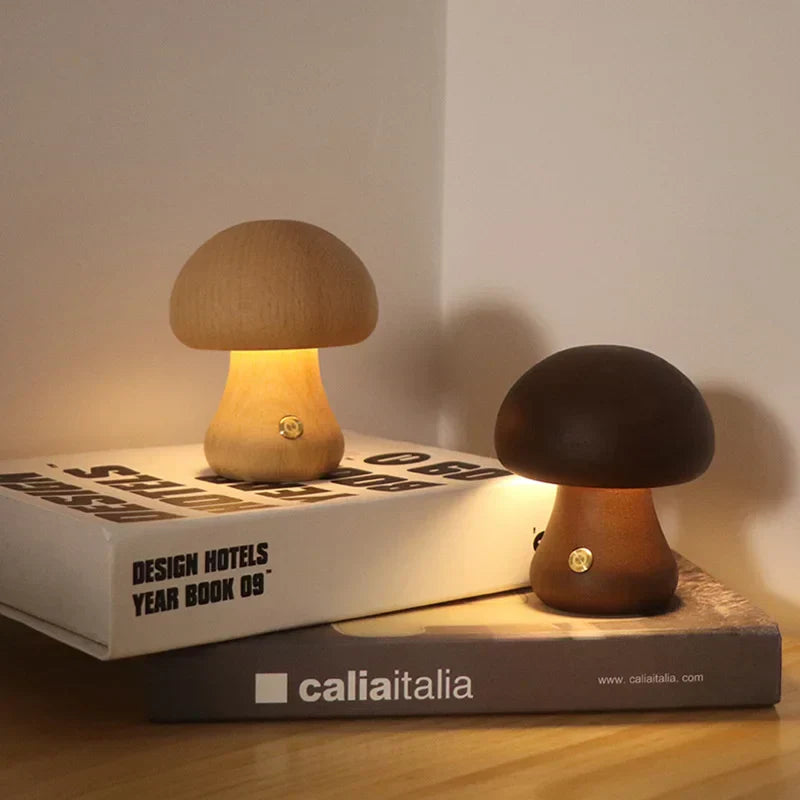 in Pilzform - Charmante Tischlampe mit sanftem Licht für das Kinderzimmer & Schlafzimmer