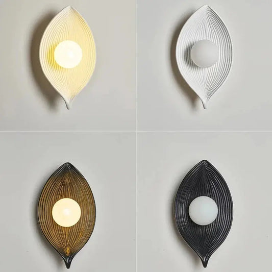Wandlampe LED Blattgold Elegant
