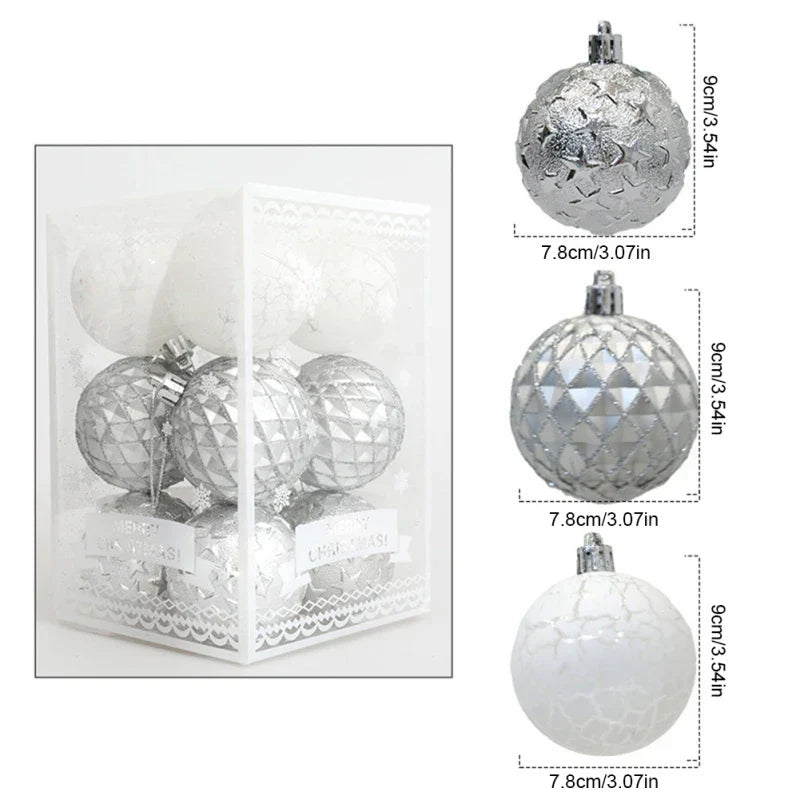Frendorf | 12 Stück Mischmuster Weihnachtsball Baum Dekor