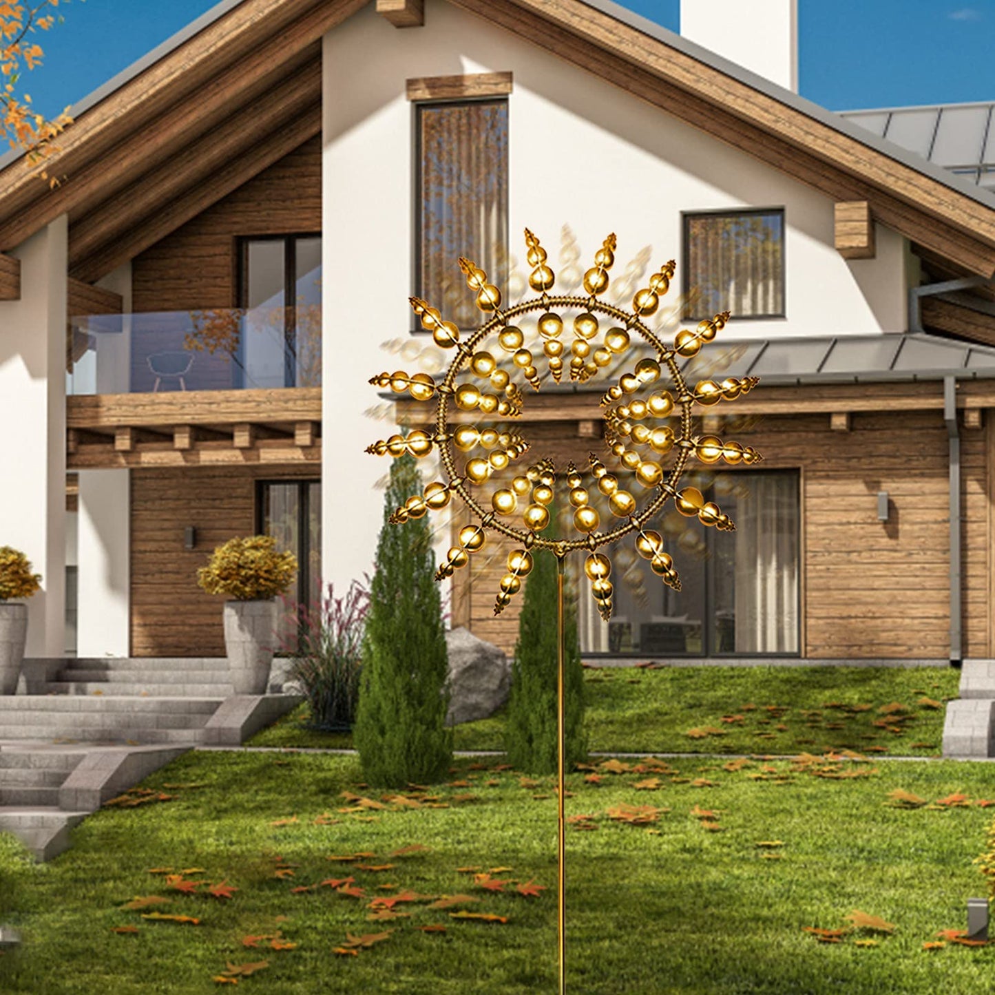 Moderne windbetriebene Gartendekoration