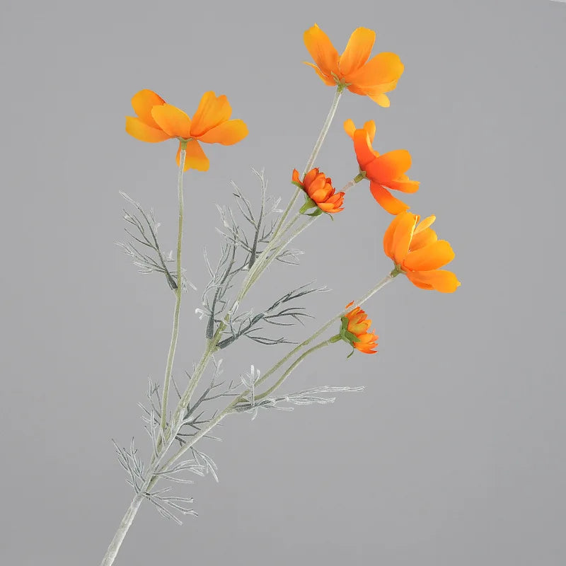 Frendorf | 60 cm Gesang Blume Künstliche Seidenblume – Weiße Cosmos Gänseblümchen für Hochzeit, Weihnachten, Herbst Wohnkultur