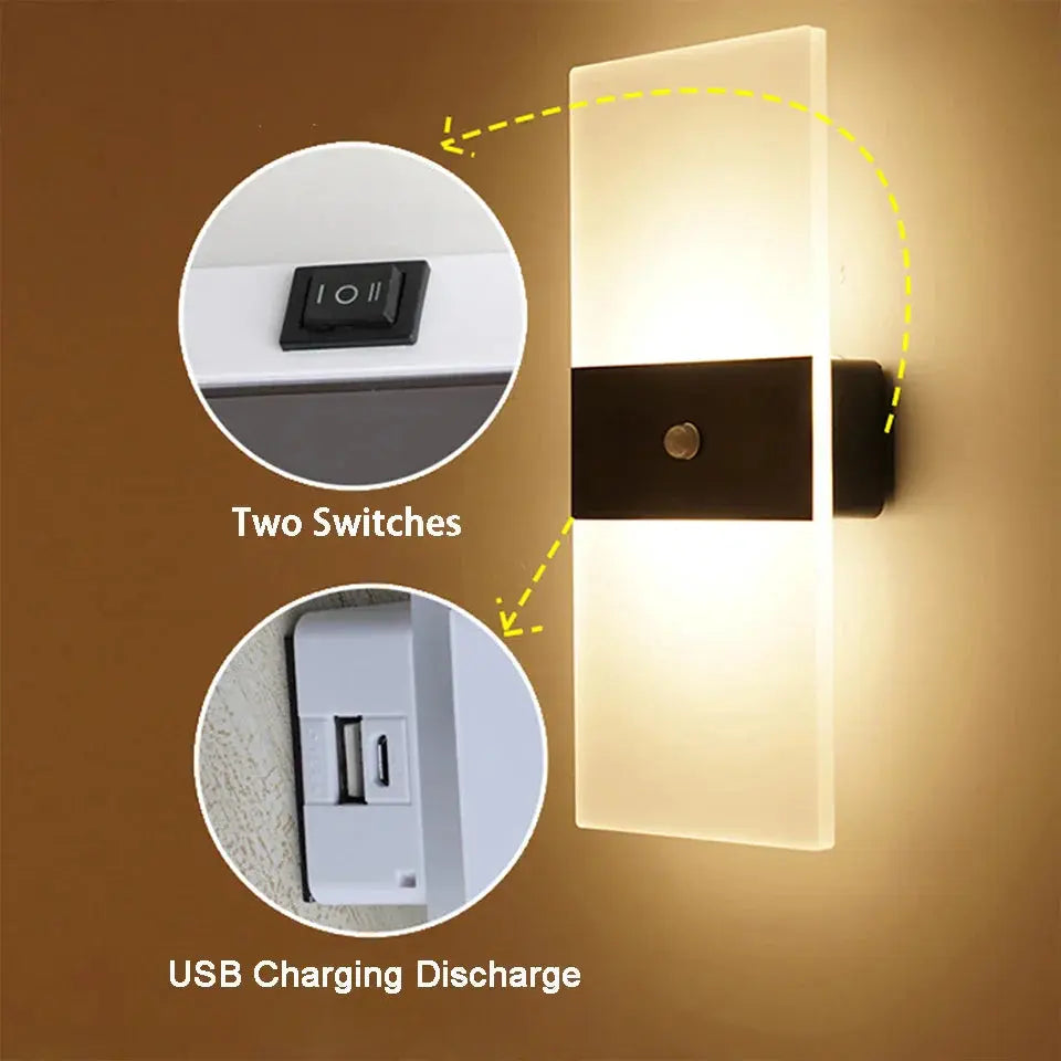 Éclatante - Touch Panel Wandleuchte USB aufladbar