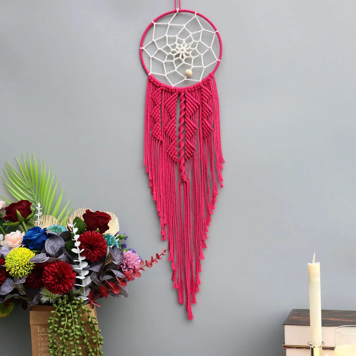Dream Catchers Boho Home Decor Macrame Handmade Wall Hangings Ramadan Baby Bedroom Nordic Room Kids Nursery Ornament Gift