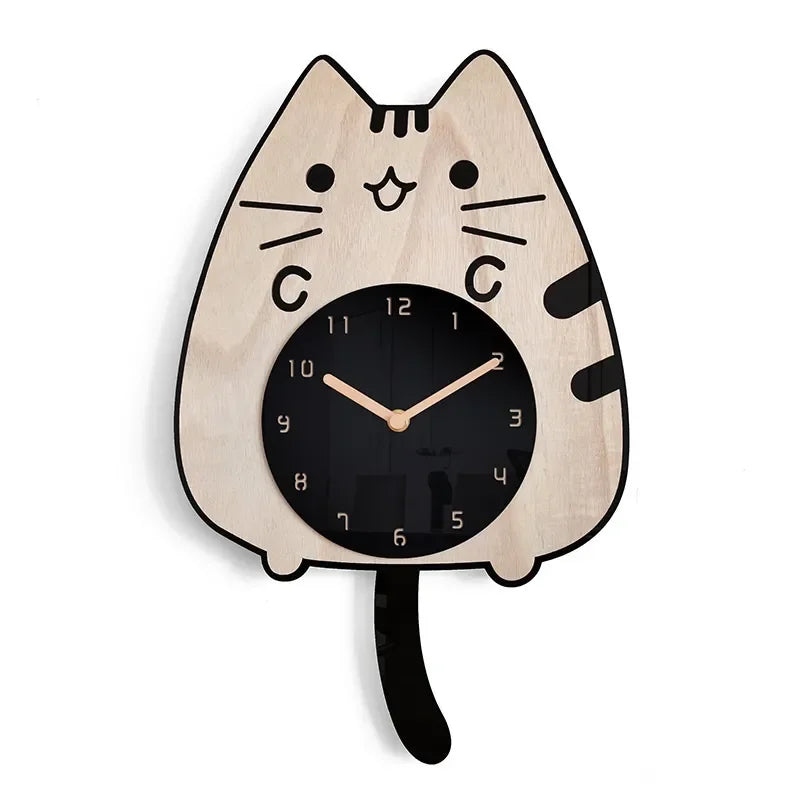 Frendorf | Happy Neugierige Katze Wanduhr
