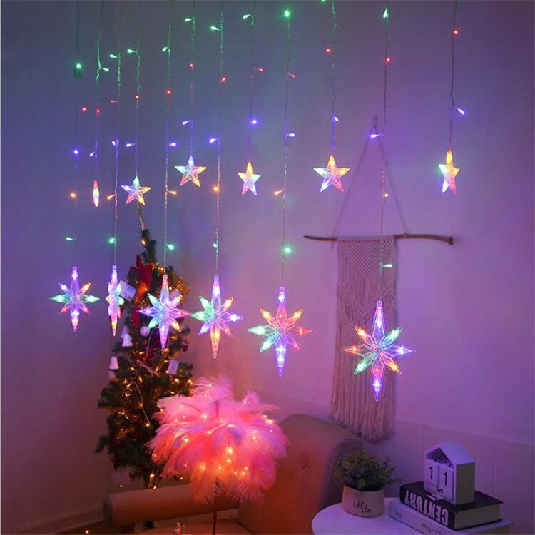 Solar Moon Star Lampe LED Lichterkette Dekoration