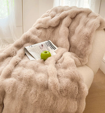 Frendorf | PlushGlow Flauschige Kuscheldecke aus Kunstfell | Weich & Luxuriös | Perfekt für Bett & Sofa