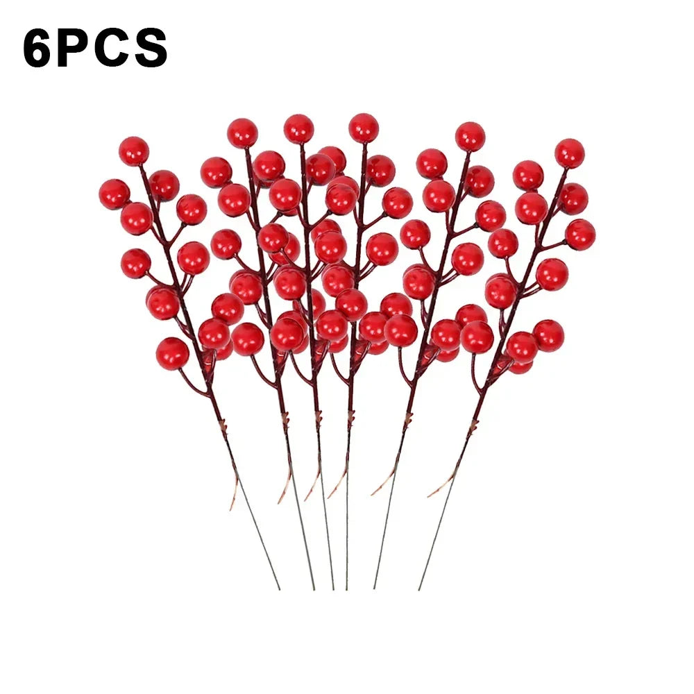 Künstliche rote Beeren DIY Weihnachtsbaum Party Dekoration