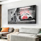 Nordic Minimalist Wall Art Bank Graffiti Funny Two Kids HD Canvas Poster Print Home Bedroom Living Room Decoration Gifts