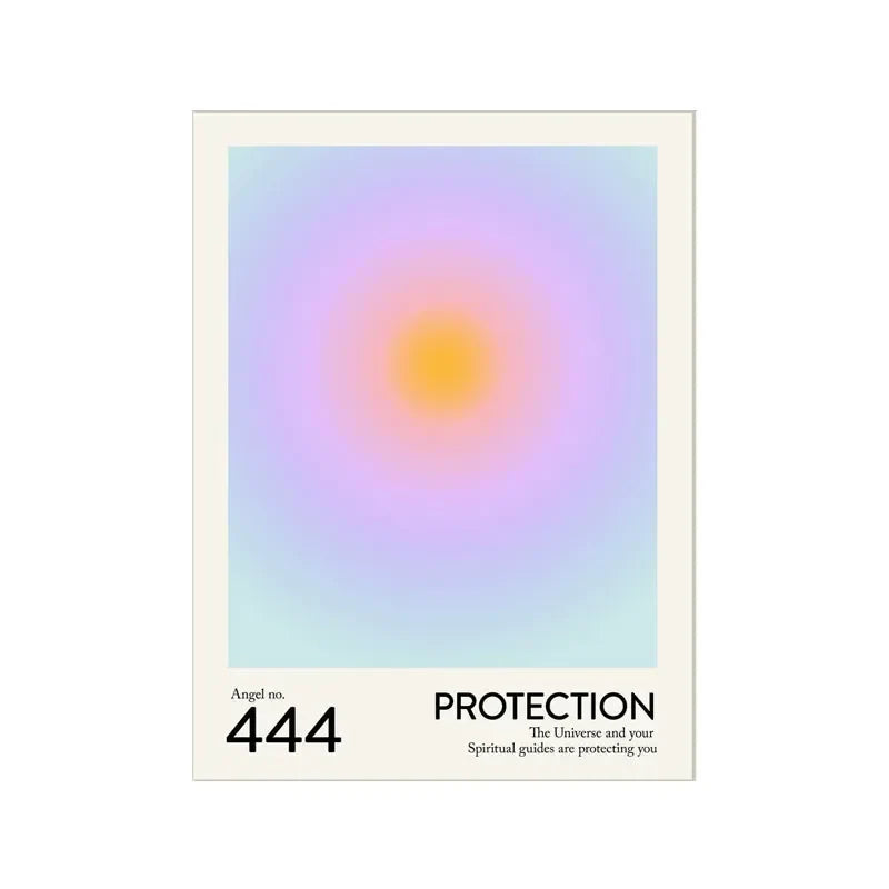 Moderne minimalistische Ästhetik, Wandkunst, Engel, digitaler Ton, Farbverlauf, Halo, Energie, Geheimnis, HD-Öl auf Leinwand, Poster, Heimdekoration, Geschenk