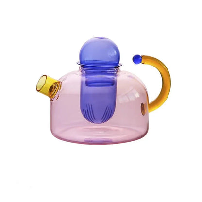 Kontrastierende Farbe Glas Teeset