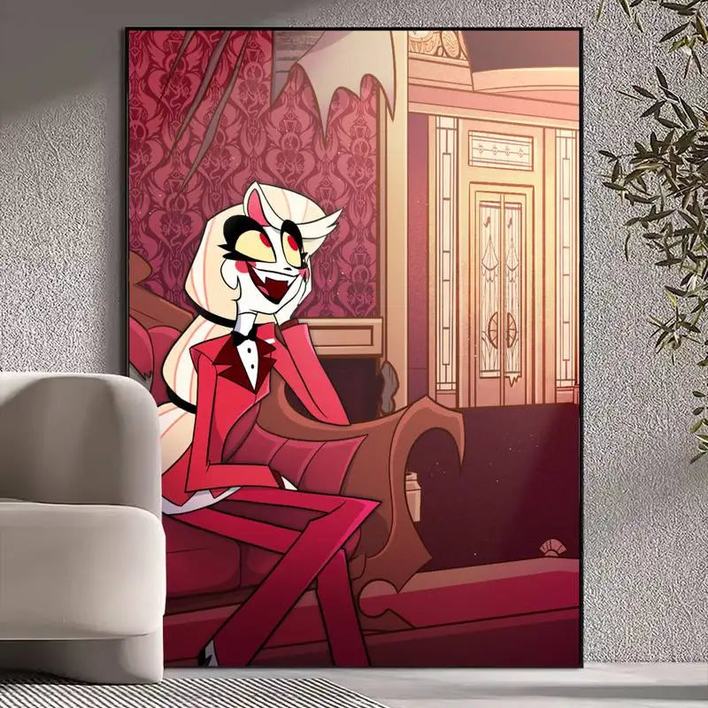 H-Hazbin Hotels Cartoon POSTER Drucke Wandbilder Wohnzimmer Heimdekoration Klein