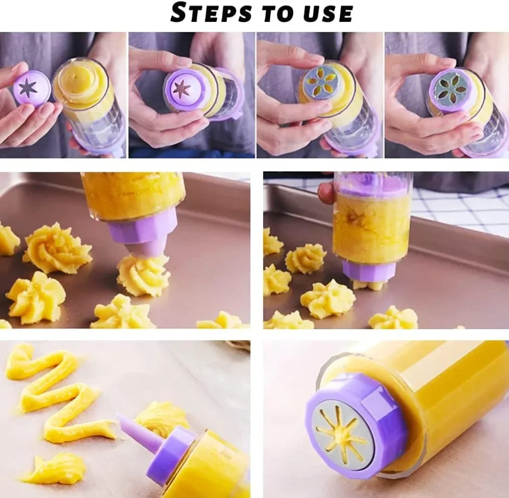 Frendorf | BakeMaster DelightPress | Keks- und Spritzbeutel Set | Ergonomisch | Lebensmittelecht