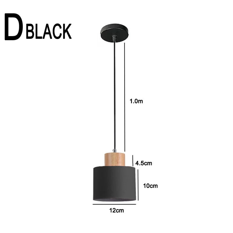 Nordische LED-Pendelleuchten aus Metall und Holz - Moderne Hängelampen für Esszimmer und Küche