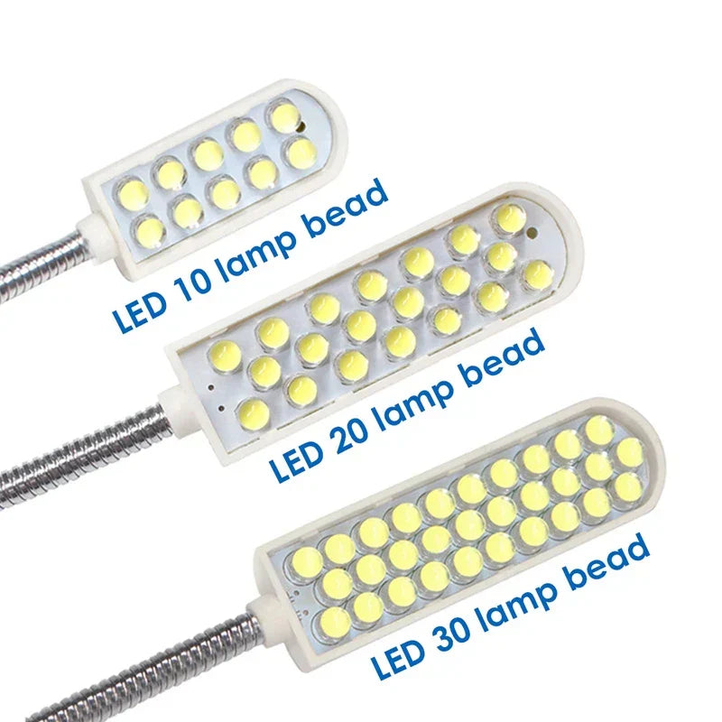 Frendorf | BrightFlex LED-Arbeitsleuchte | Magnetischer Standfuß | Flexibler Schwanenhals | Präzisionsbeleuchtung für Werkstatt & Nähmaschinen