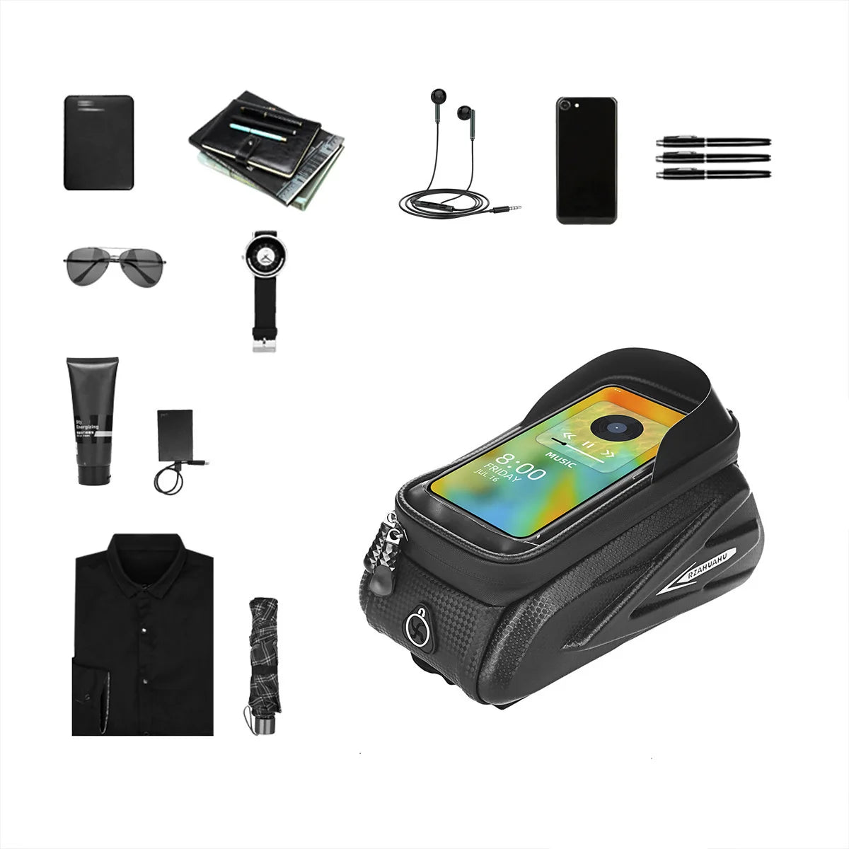 Frendorf | Waterproof Bike Saddle Bag – Wasserdichter Fahrradsattelbeutel mit Touchscreen & Handyfach