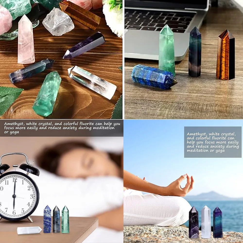 Frendorf | Energora Kristall-Obelisk | Echter Naturquarz | Für Meditation & Chakra-Heilung | Spirituelles Dekoobjekt