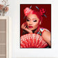 Moderne Pink Ästhetik Wandkunst Sängerin Nicki Mina HD Öl auf Leinwand Poster und Drucke Zuhause Schlafzimmer Wohnzimmer Dekor Geschenke