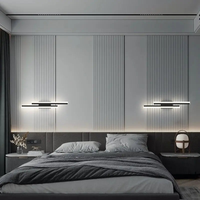Moderne LED-Wandlampe: Schwarz/Gold Acryl Raumdekoration Licht
