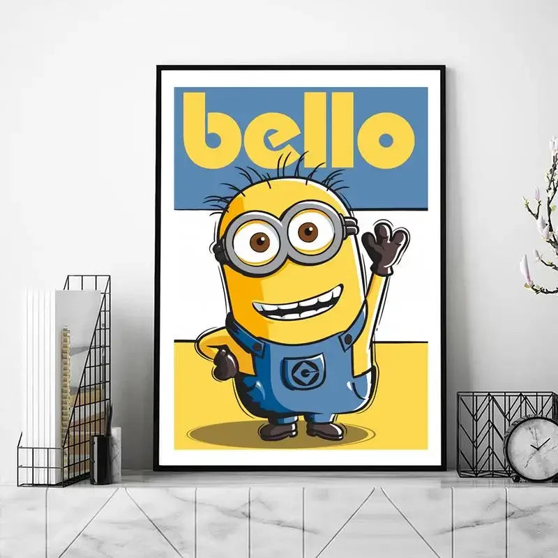 Süß-Cartoon-M-Miniones-Film POSTER Poster Drucke Wandbilder Wohnzimmer Wohnkultur Klein