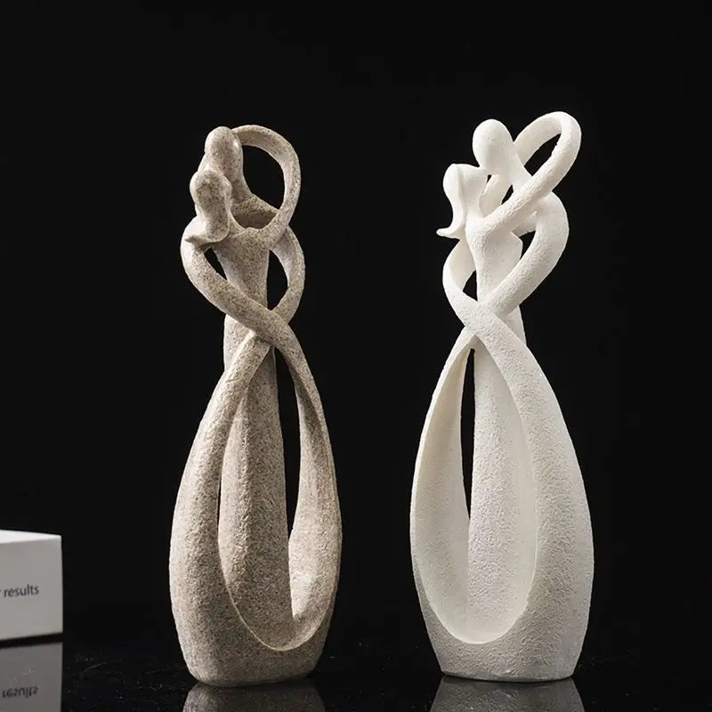 Frendorf | LoveSculpt Sandstein Liebhaber Statue | Hochzeitsdeko | Valentinstag Geschenk | Romantische Heimdekoration