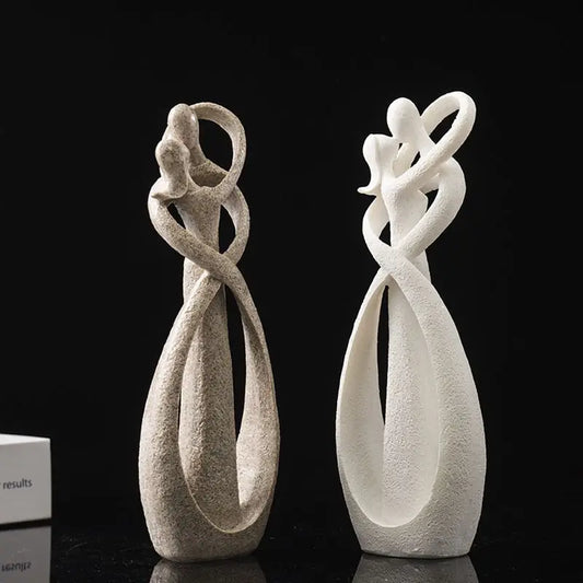 Frendorf | LoveSculpt Sandstein Liebhaber Statue | Hochzeitsdeko | Valentinstag Geschenk | Romantische Heimdekoration