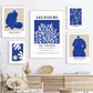 Nordic Simple Aesthetics Wandkunst Nude Linie Blau Abstrakt HD Öl Auf Leinwand Poster Zuhause Schlafzimmer Wohnzimmer Dekoration Geschenk