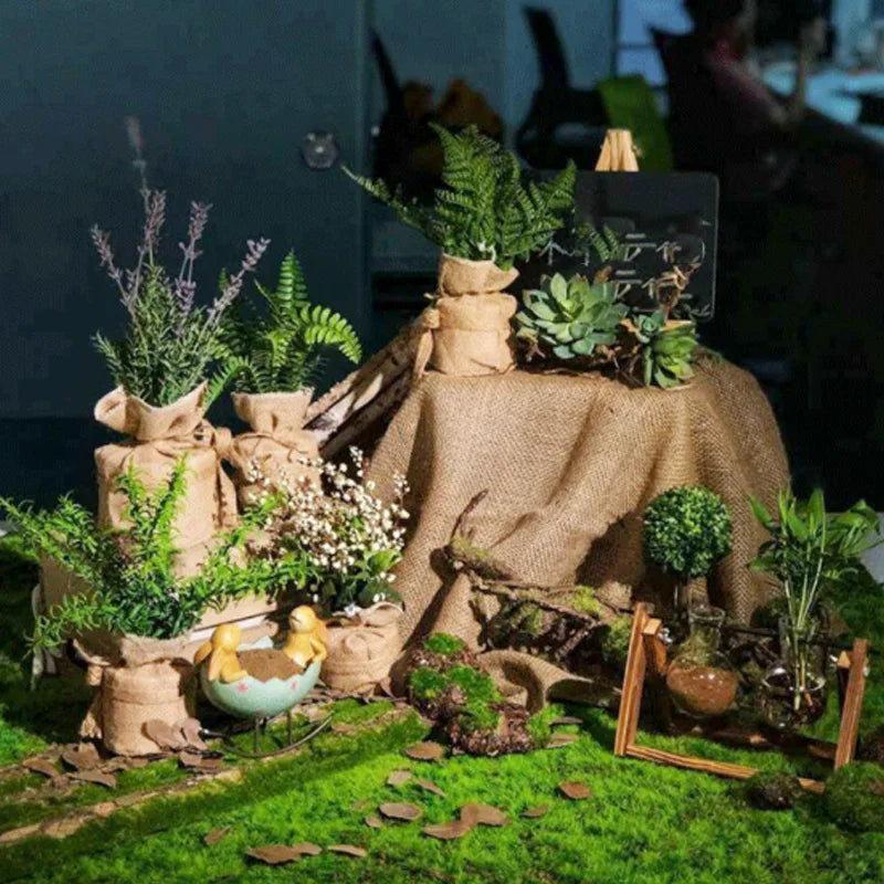 Frendorf | Kunststoffgras Teppich – 50/100cm Fake Moos Rasenfläche für Garten, Hochzeit und Heimdekoration – Grüne Landschaftsmatte Teppich