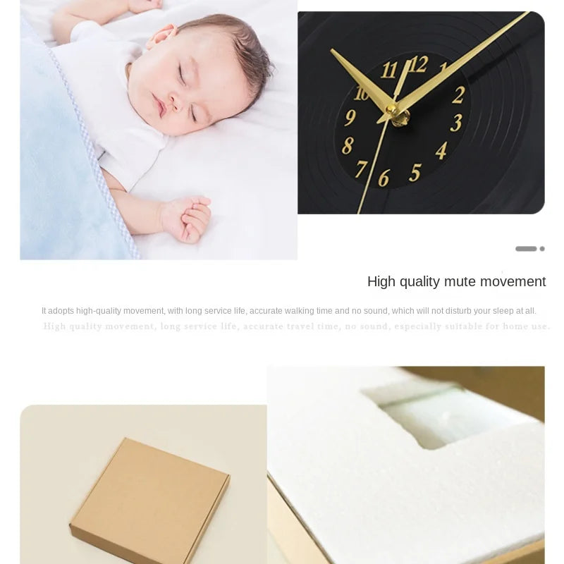 Musical Vinyl Record Wall Clock