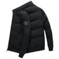Frendorf | Winter Männer Dicke Baumwolle Daunenjacke Mode Herren Casual Stehkragen Parka Verdickte warme einfarbige Mäntel Windbreaker Outwear