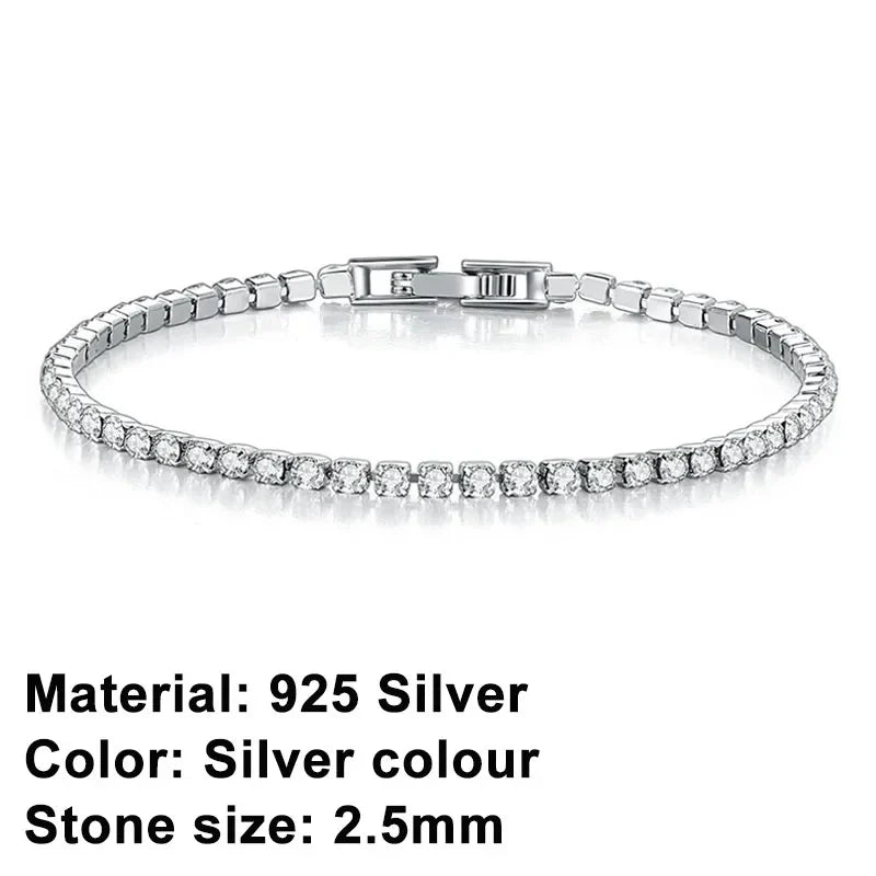 Frendorf | Tennis-Armband – Glänzen Sie mit Attitüde: Eleganz aus Sterlingsilber und Hip-Hop-Flair!