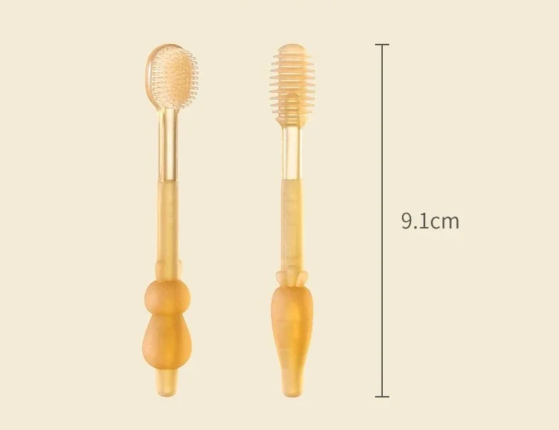 Frendorf | Baby Zahnbürsten Set aus Silikon – Mit Aufbewahrungsbox für unterwegs