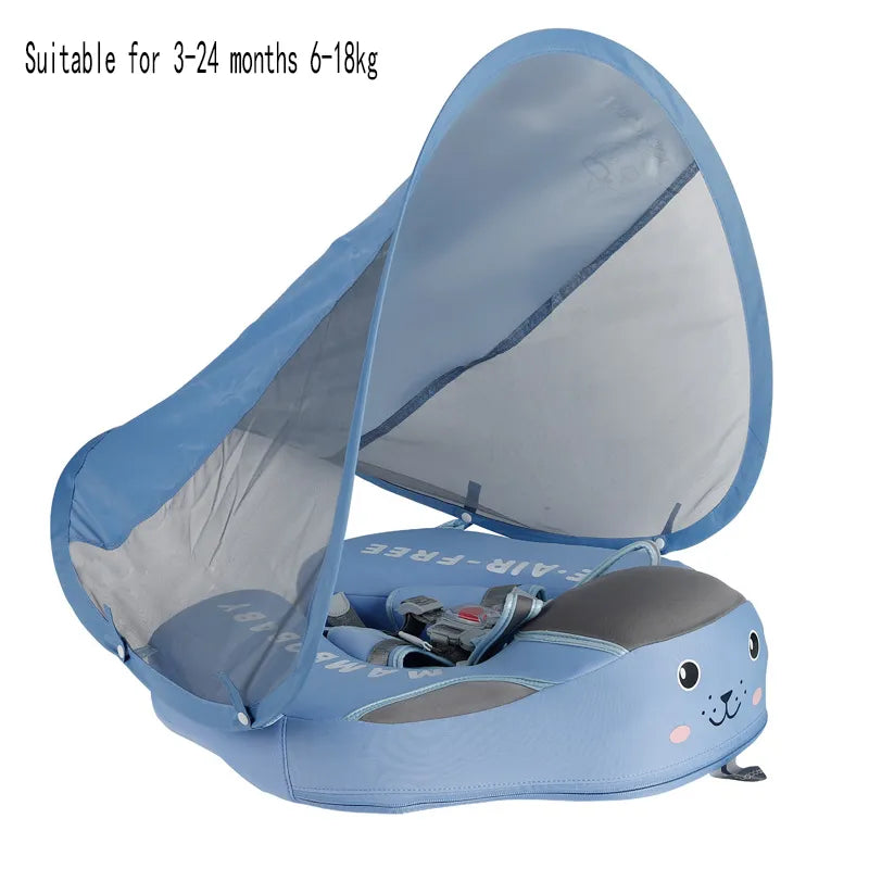 Mambobaby Nicht-aufblasbarer Baby-Schwimmring-Sitz - Poolspielzeug für Jungen und Mädchen - Lustige Accessoires für sicheres Wasser Spielen