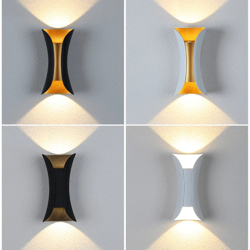 Frendorf | Moderne LED Wandleuchte – 6W/10W wasserdichte Außen- und Innenwandleuchte für Garten, Veranda, Badezimmer und Flur (IP65, Warm-/Neutral-/Kühlweiß, nordisches Design)